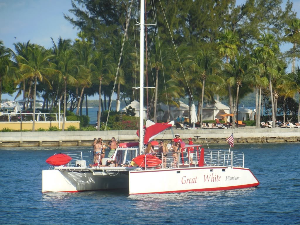 Private catamaran party charter on Biscayne Bay